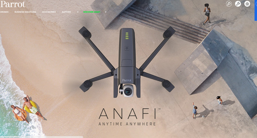 Parrot Anafi Drone - Ultra Compact Flying 4K HDR Camera, Dark Grey