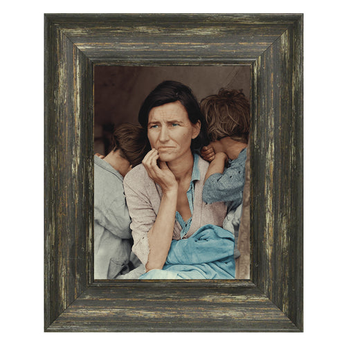 Concerned mother and her children, the 